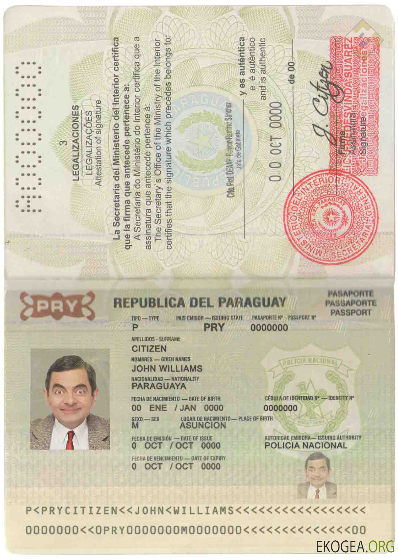 Passeport paraguayen
